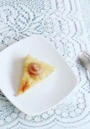 Una foto de Torta de queso con piña