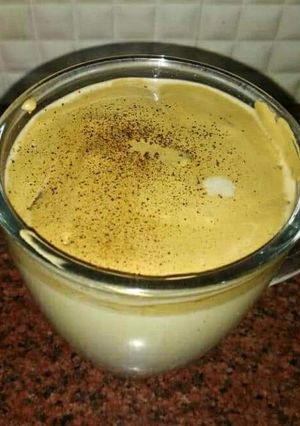 A picture of Dalgona coffee.