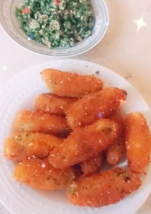 صورة لوصفة كباب البطاطا مع الجبنة