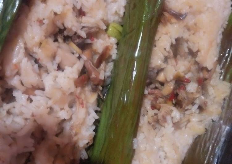 Resep Nasi bakar (tanpa santan)