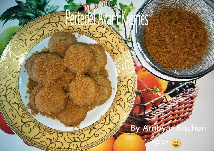 Cara Gampang Membuat Pertedel (Persatuan tempe dan telur) Ayam + Kremes… 😃, Enak