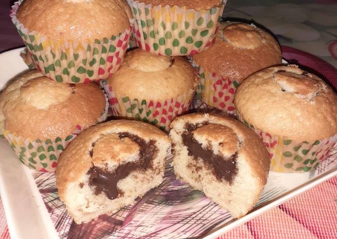 Simple Way to Make Mario Batali Chocolate filled vanilla cupcakes