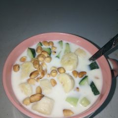 Banana, Cucumber, Peanut Milk Mix A picture of Banana, Cucumber, Peanut Milk Mix.