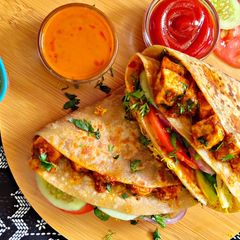 Toast Paneer tortilla A picture of Toast Paneer tortilla.