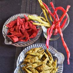 A picture of Spinach and BeetRoot Sticks.