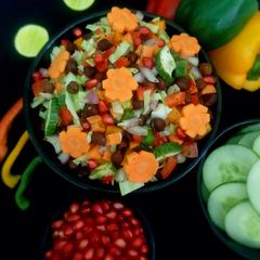 A picture of Black Chana Salad.