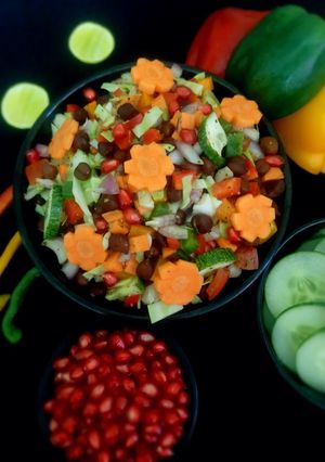 A picture of Black Chana Salad.