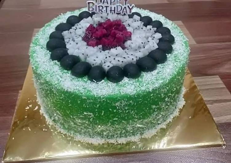 Langkah Langkah Buat Kek besday pandan layer yang Bergizi