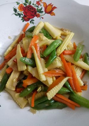 Foto resep Tumis Jagung muda, wortel & buncis