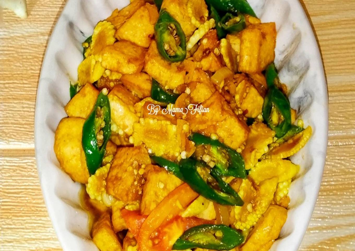 Tumis Baby Corn Tahu Cabai Hijau