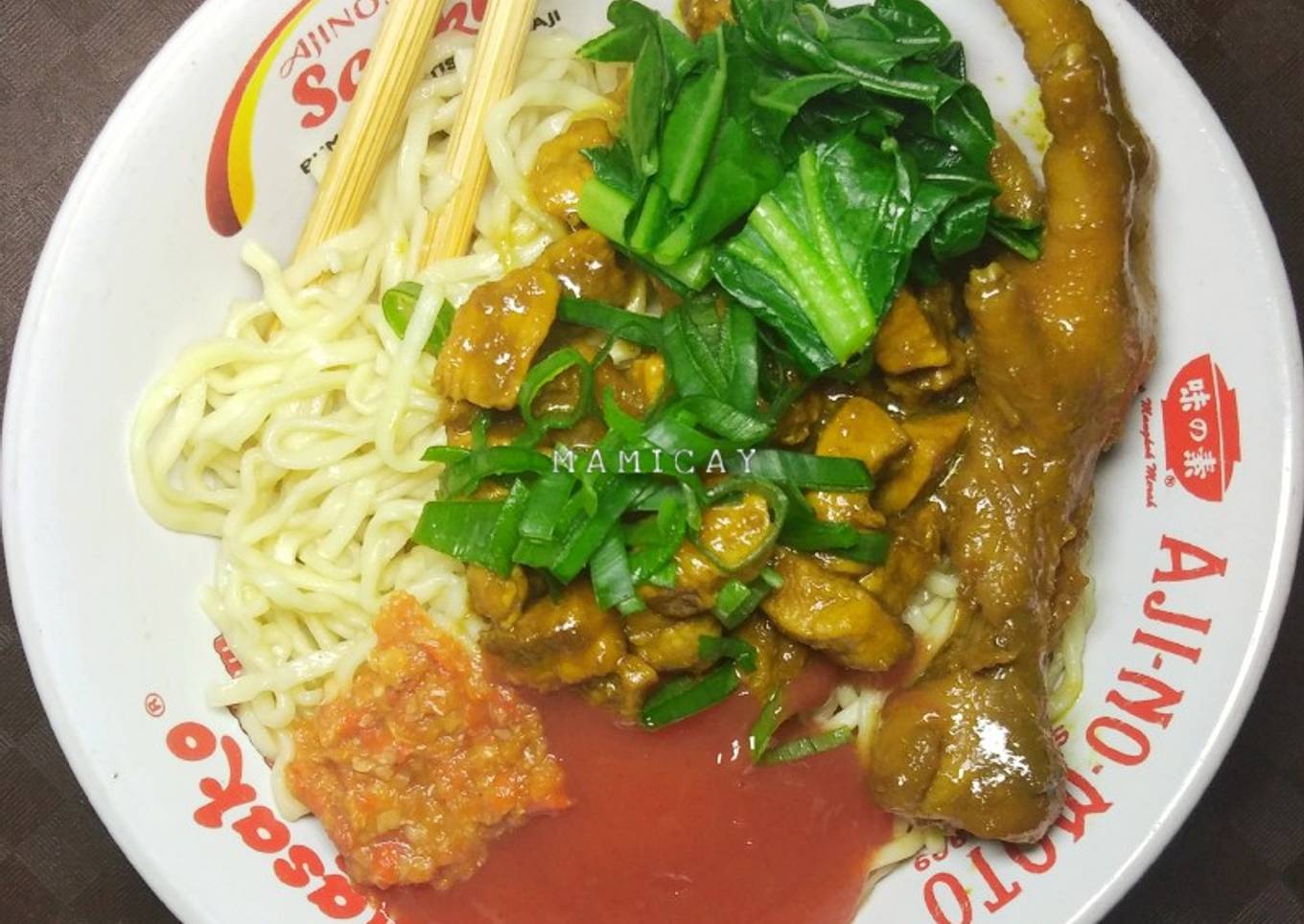 Mie ayam ceker abang abang ala mamicay