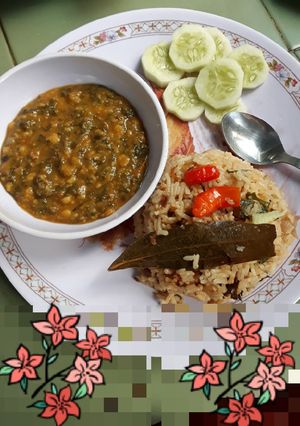 A picture of Dal palak Pulav.