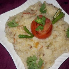A picture of Sama ke chawal ka upma.