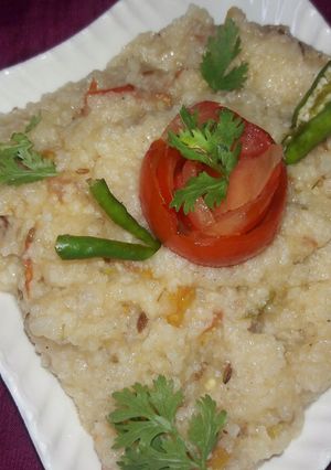 A picture of Sama ke chawal ka upma.