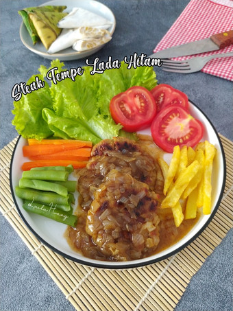 Resep 261. Steak Tempe Lada Hitam (Versi Krimer), Bisa Manjain Lidah