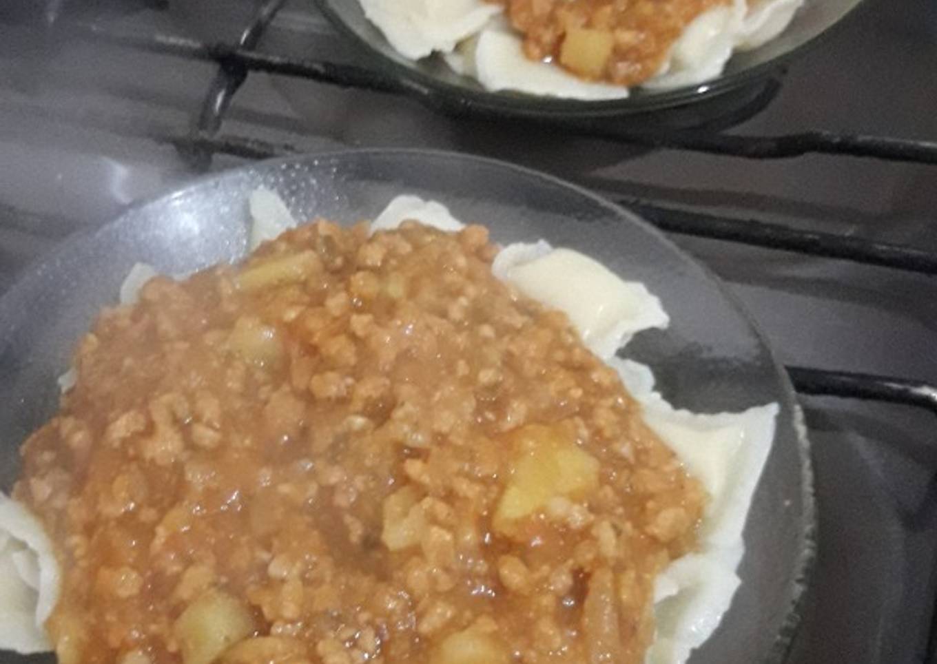 Vegetariano | Comida vegetariana | sin carne | ravioles con sustituto cárnico