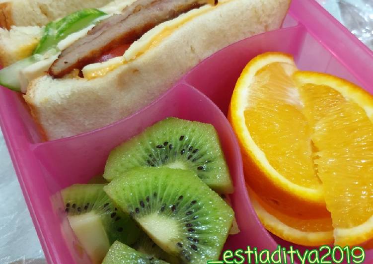 Cara termudah untuk Musim Gugur Makan di DimeIdeBekal: Double Patty Sandwich 🥪🥪