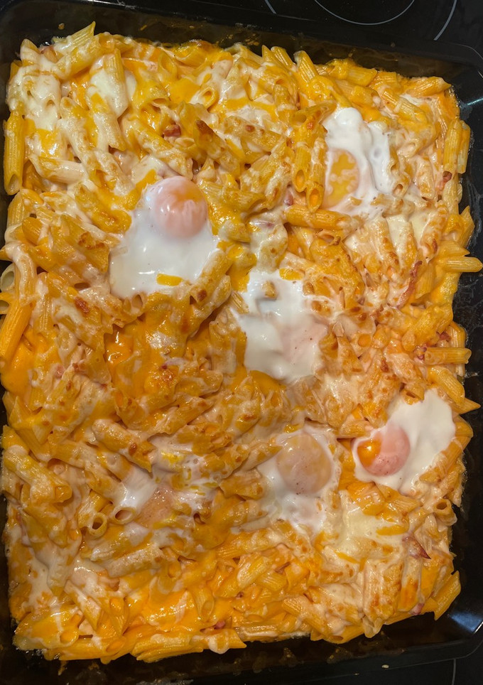 Una foto de Macarrones gratén