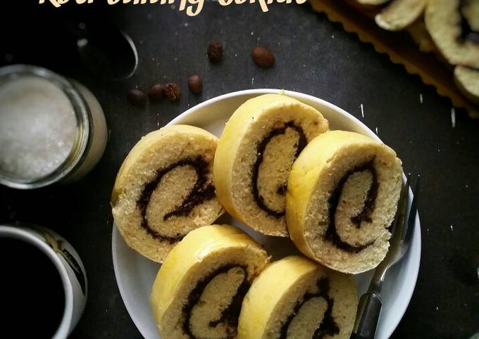 Roti Gulung Coklat (lembut, tanpa telur, tanpa ulen)