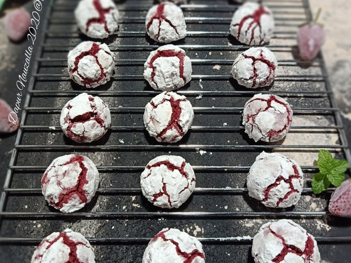 Resep Red Velvet Crinkle Cookies Anti Gagal