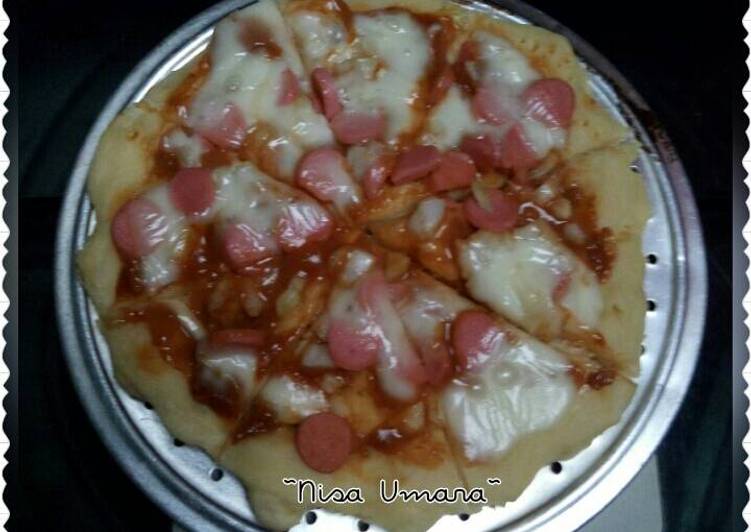 Pizza teflon barbeque mozzarella