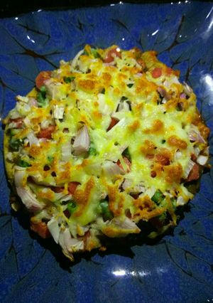 A picture of Healthy roti pizza.