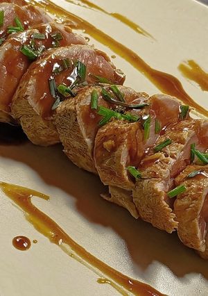 Una foto de Tataki de solomillo de cerdo