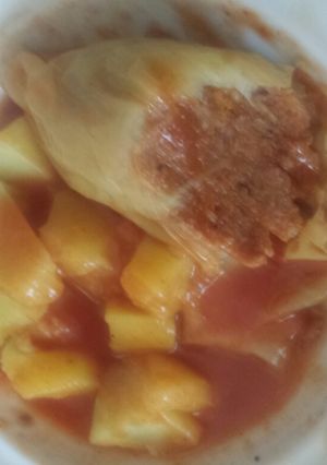 Töltött paprika krumplival recept fotója