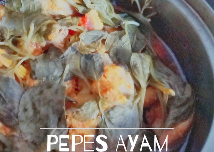 Pepes Ayam Daun Kemangi (Tanpa Daun Pisang)