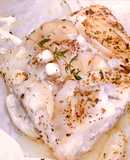 Papillote De Cabillaud - Cá Tuyết Gói Giấy Đút Lò Với Lá Thơm Provence & Dầu Olive