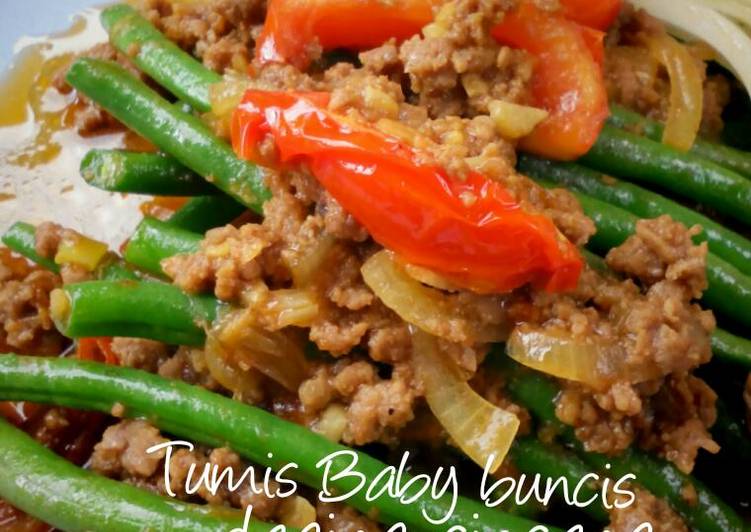 Resep Tumis baby buncis &amp; daging cincang Lezat
