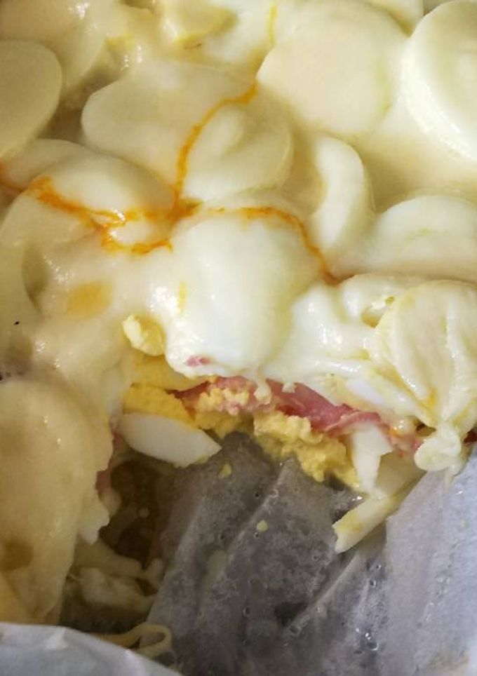 Una foto de Pastel de huevo jamón y queso
