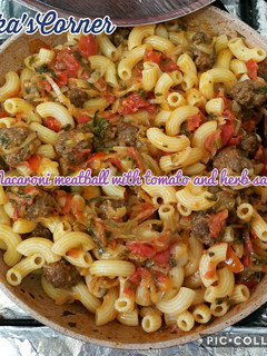 Foto resep Macaroni meatball with tomato and herb sauce #KitaBerbagi