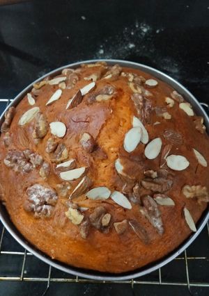 केसर ड्राई फ्रूट्स केक(Kesar dryfruts cake recipe in Hindi) रेसिपी मुख्य फोटो