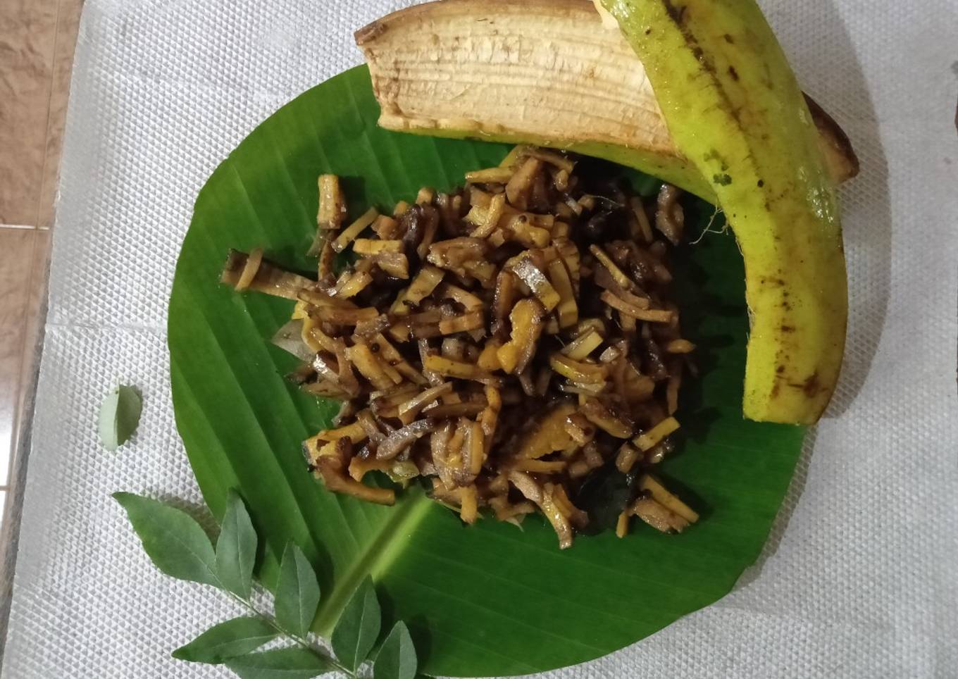 Raw banana skin recipe