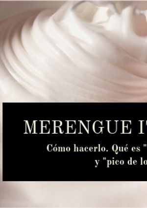 Una foto de Cómo hacer merengue italiano