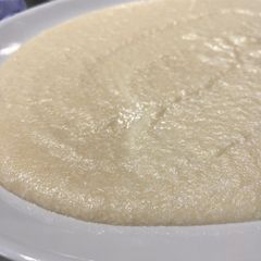 A picture of Ashta for dessert (sweet Lebanese clotted cream).