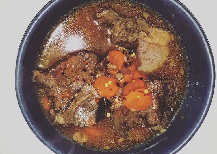 Beef bones soup