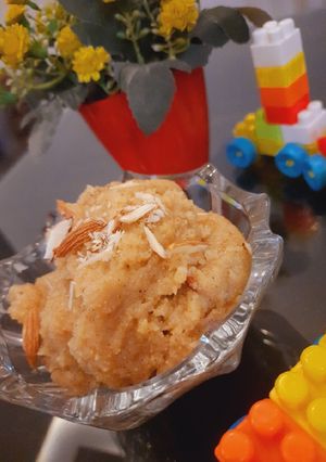 A picture of Sattu halwa(roasted gram flour).