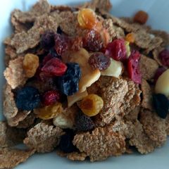 My Fruit & Fibre Breakfast with added Mixed Berries and Nuts A picture of My Fruit & Fibre Breakfast with added Mixed Berries and Nuts.