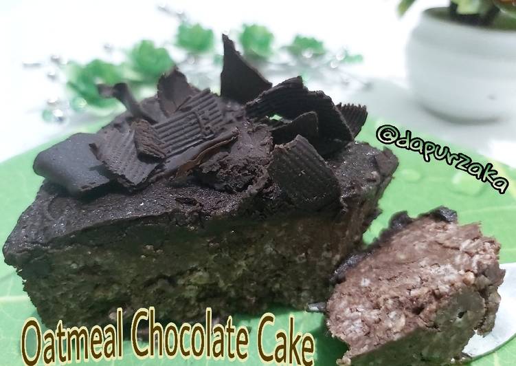 107》Oatmeal Chocolate Cake 3Bahan,Tanpa Oven,Kukus & Telor