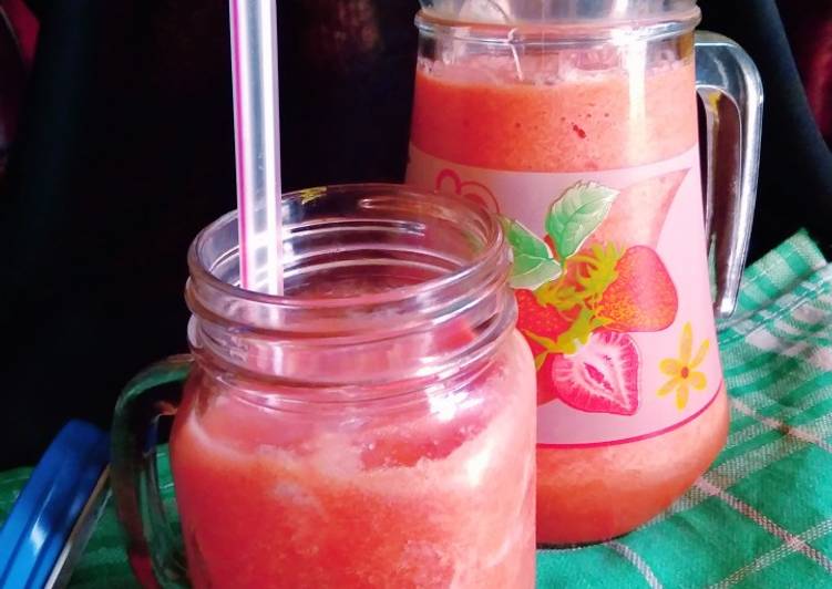 Langkah Mudah untuk Membuat Jus Semangka Nenas||Jus diet jaga sehat, Sempurna