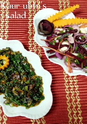 A picture of Garlic salad 🥗.