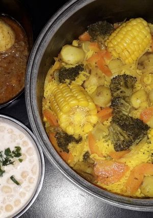 Foto resep Vegetable Tehri dan Boondi Raita