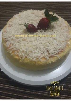 Foto resep Japanese cotton cheese cake irit 4 telur