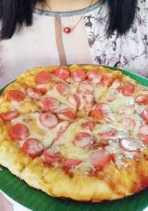 Foto resep Pizza teflon adonan killer soft bread