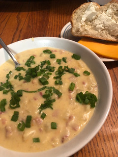 A picture of Ham and Cheese Potato Soup.