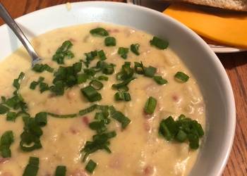 Ultimate Making Recipe Ham and Cheese Potato Soup Most Delicious