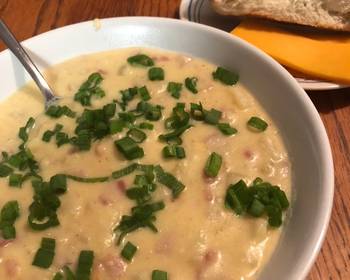 Without Fail Making Recipe Ham and Cheese Potato Soup Savory Delicious