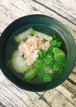 Hình của món Canh Bí Xanh Nấu Tôm.